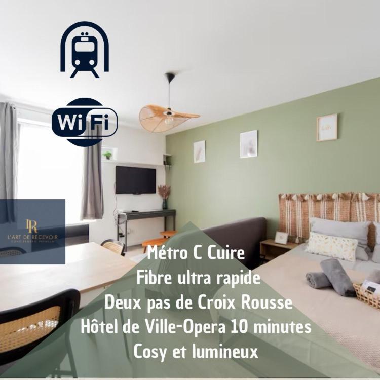 Art De Recevoir - L'Ecrin De Margnolles - Croix Rousse - Metro C-Cuire Caluire-et-Cuire Ngoại thất bức ảnh